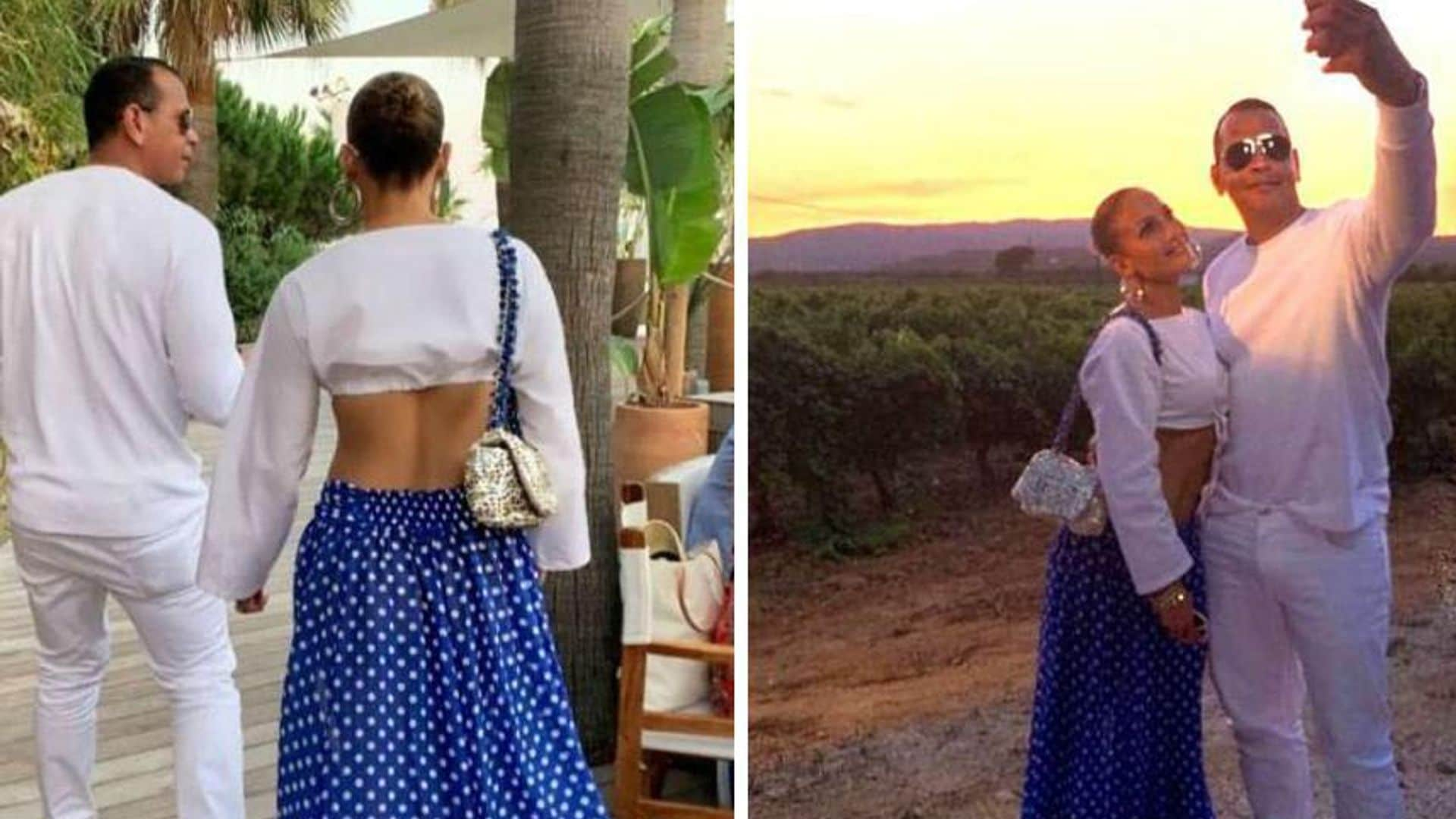 Get the look: Jennifer Lopez's polka dot skirt styled for fall