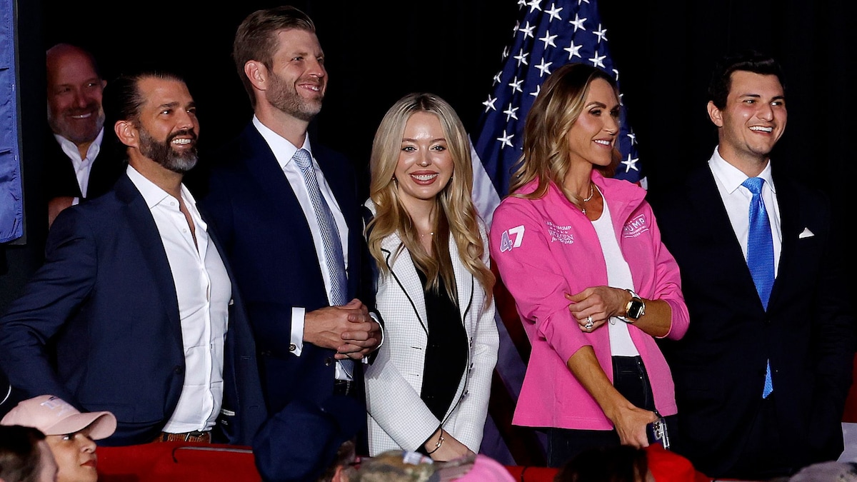 Pregnant Tiffany Trump joins dad Donald Trump on stage on election eve