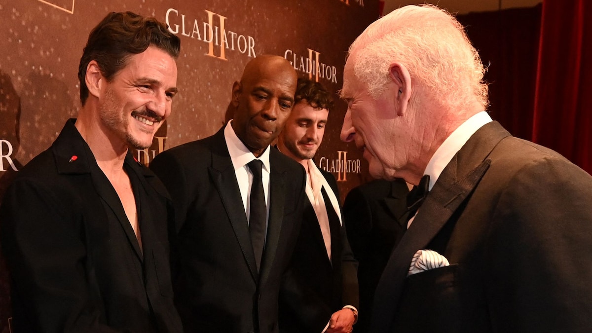 King Charles meets 'Gladiator II' stars, including Pedro Pascal!