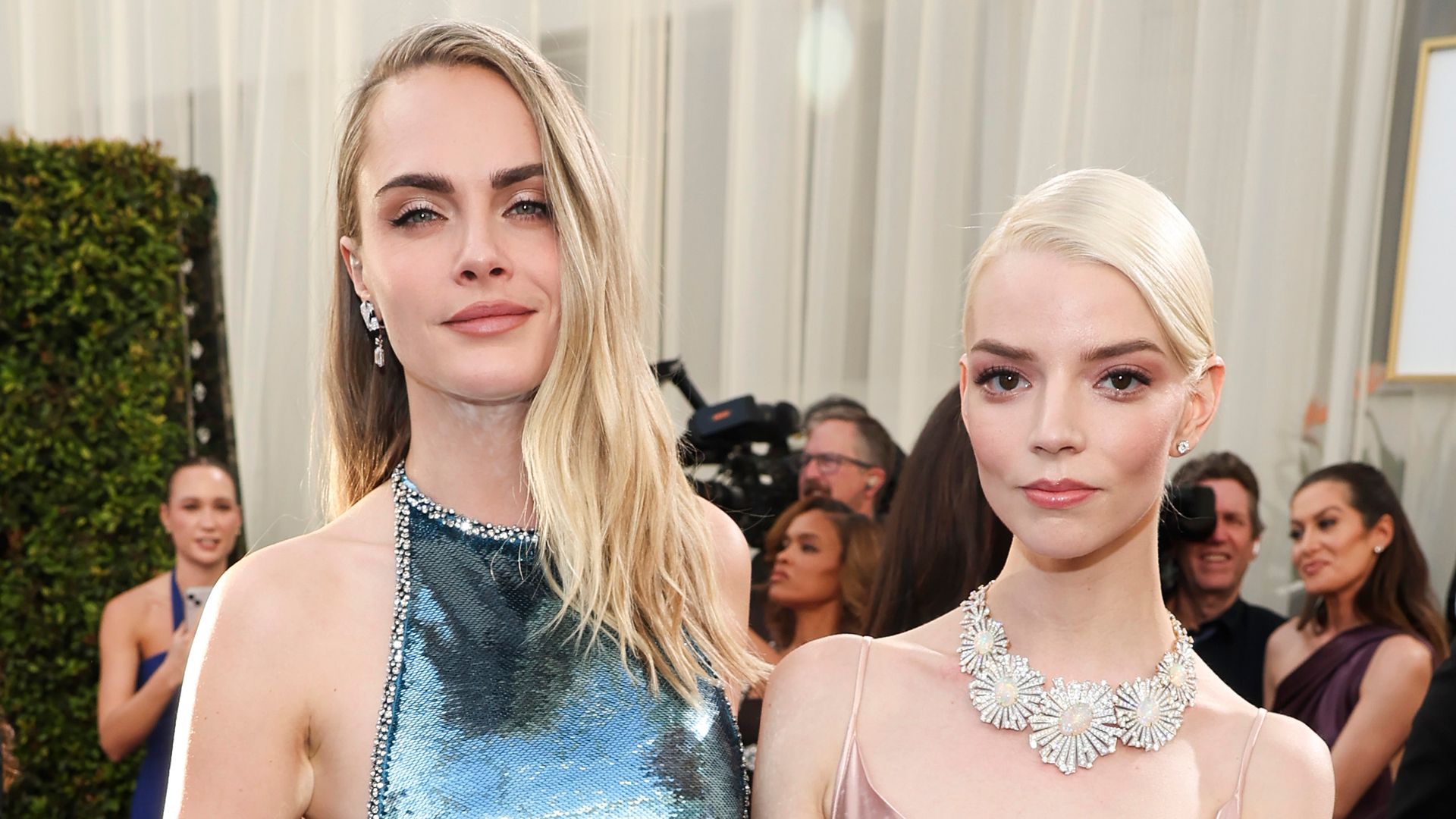 Anya Taylor-Joy and Cara Delevingne are 'Romy and Michele' at Golden Globes; 'We did it by accident'