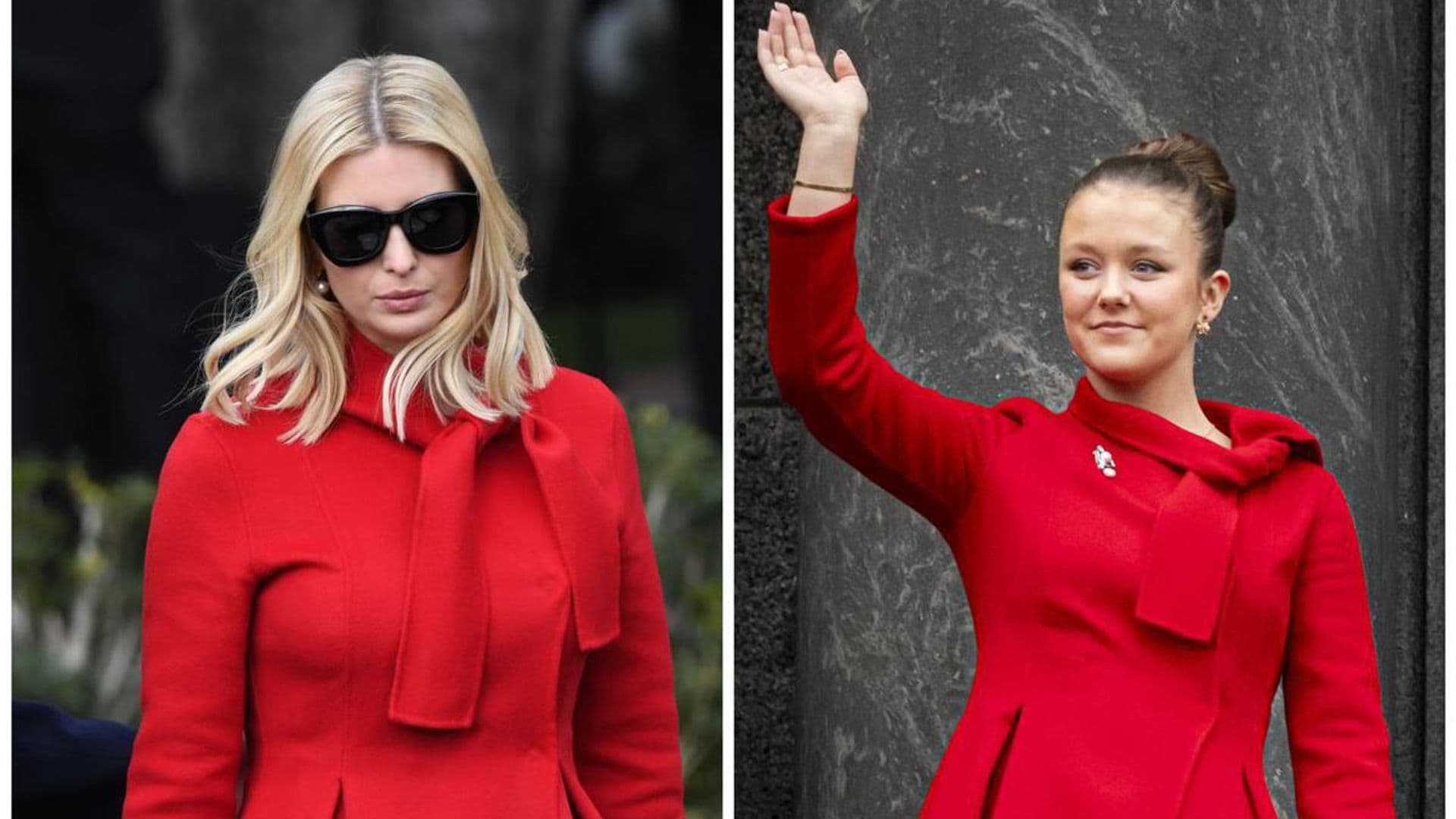 The Carolina Herrera’s red coat Isabella of Denmark and Ivanka Trump swear by