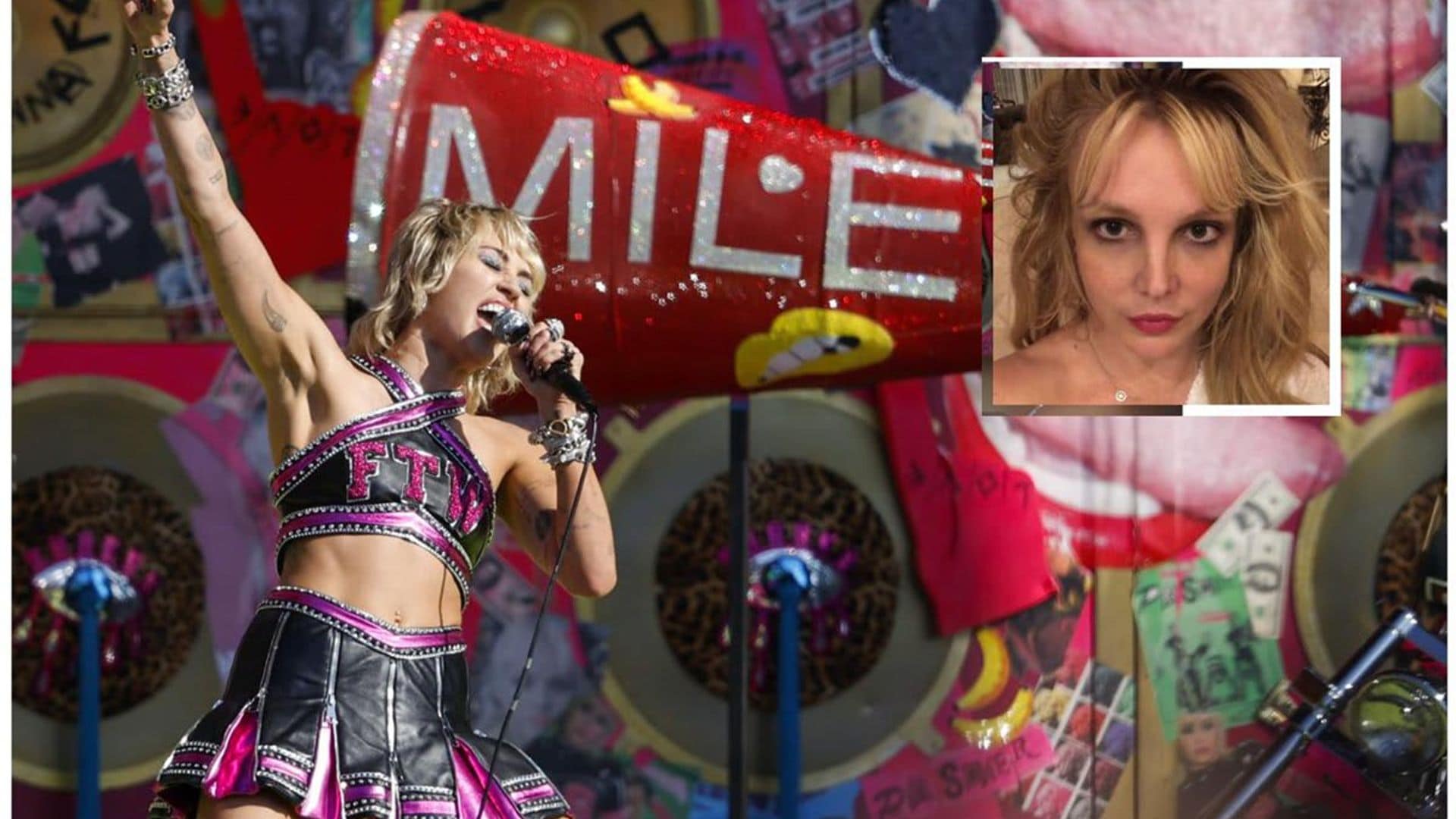 Miley Cyrus Shouted Out Britney Spears during her Super Bowl show as more celebs call to #freebritney