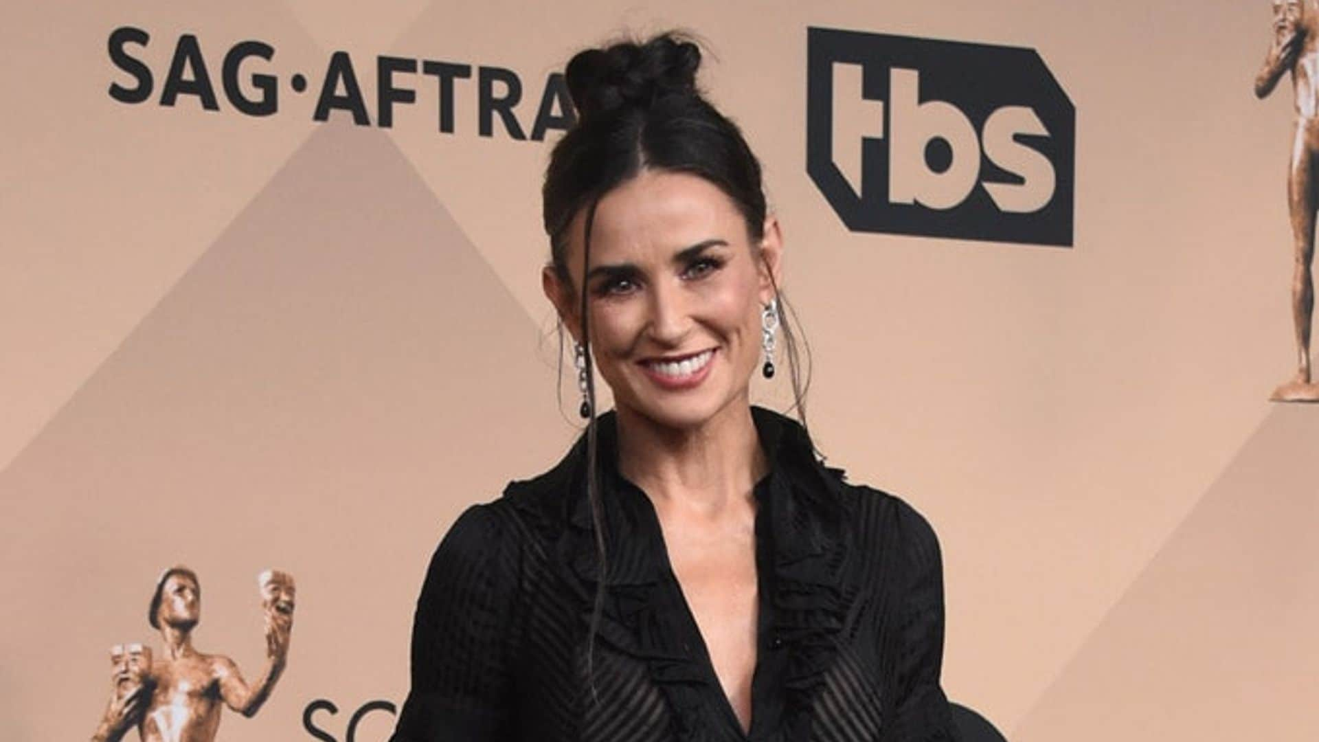 Demi Moore wears vintage Zac Posen gown from her closet to the SAG Awards