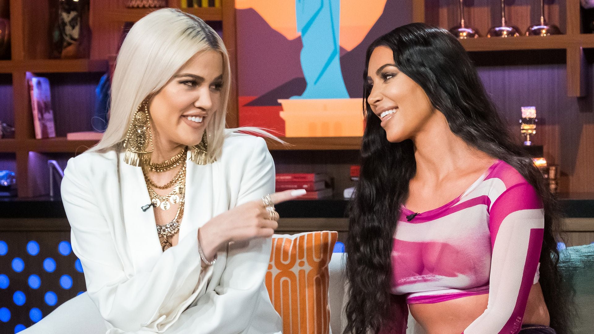 Khloe, Kim and Kourtney Kardashian at Watch What Happens Live With Andy Cohen