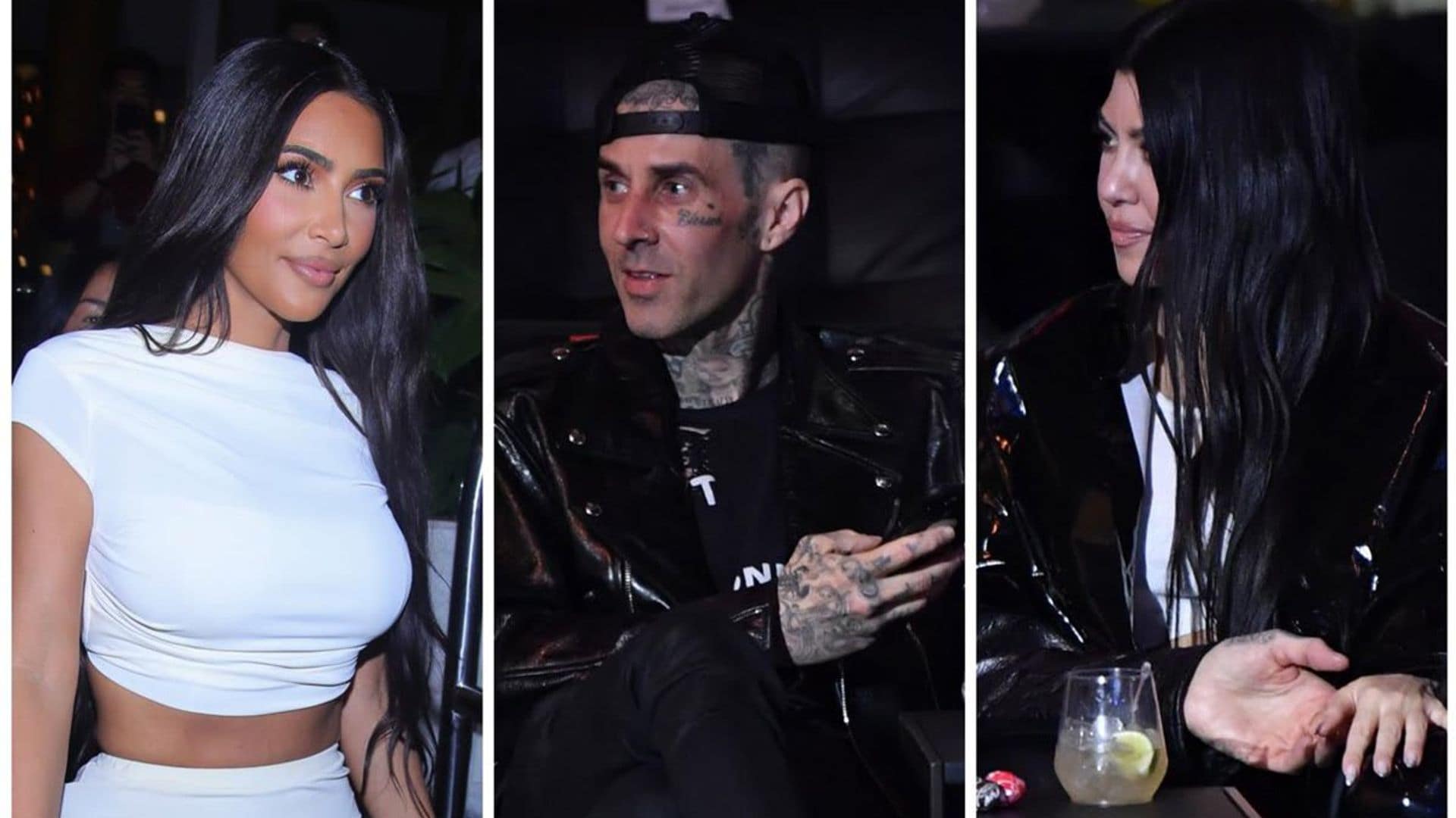 Kim Kardashian, Travis Barker, Kourtney Kardashian