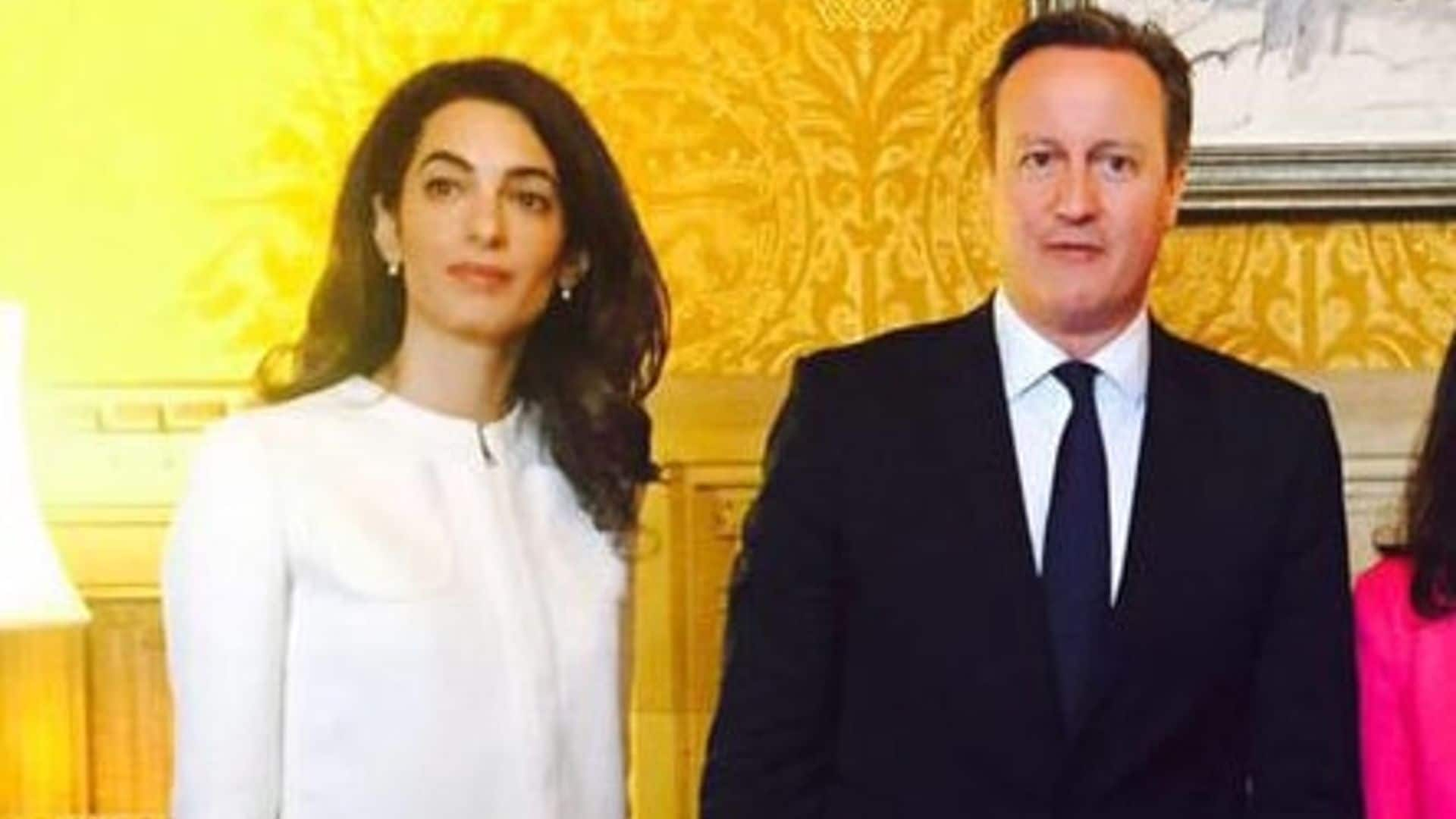 Amal Clooney meets with David Cameron after night out with Stella McCartney