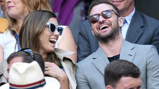 In another regal move, the entertainer sat in the royal box with his stunning wife Jessica Biel to watch a Wimbledon match.
Photo: Karwai Tang/WireImage