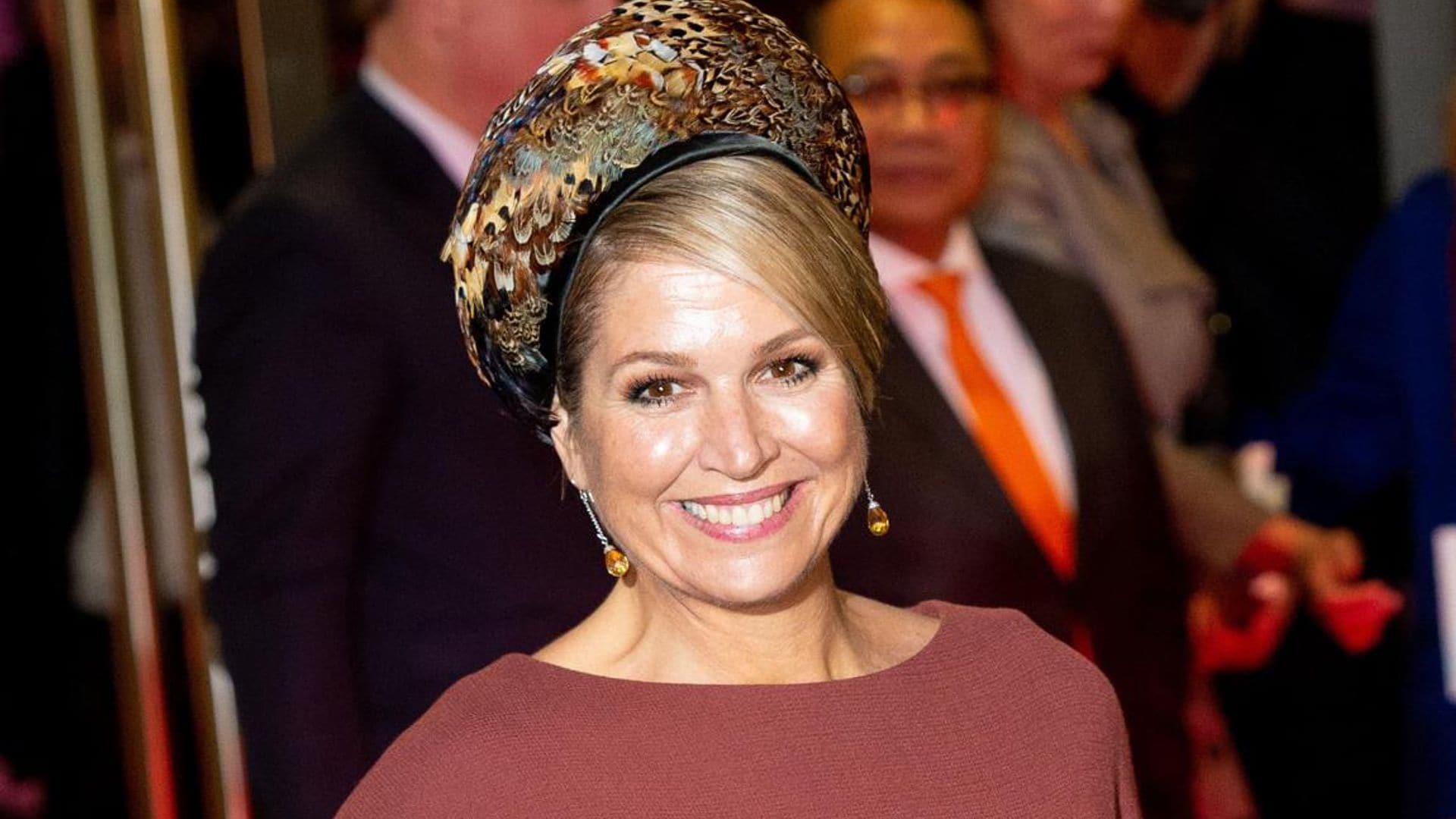 Queen Maxima posing while attending Indonesia seminar