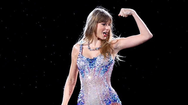 Taylor Swift performs onstage during "Taylor Swift | The Eras Tour" at Allianz Parque on November 24, 2023, in Sao Paulo, Brazil. (Photo by Buda Mendes/TAS23/Getty Images for TAS Rights Management )