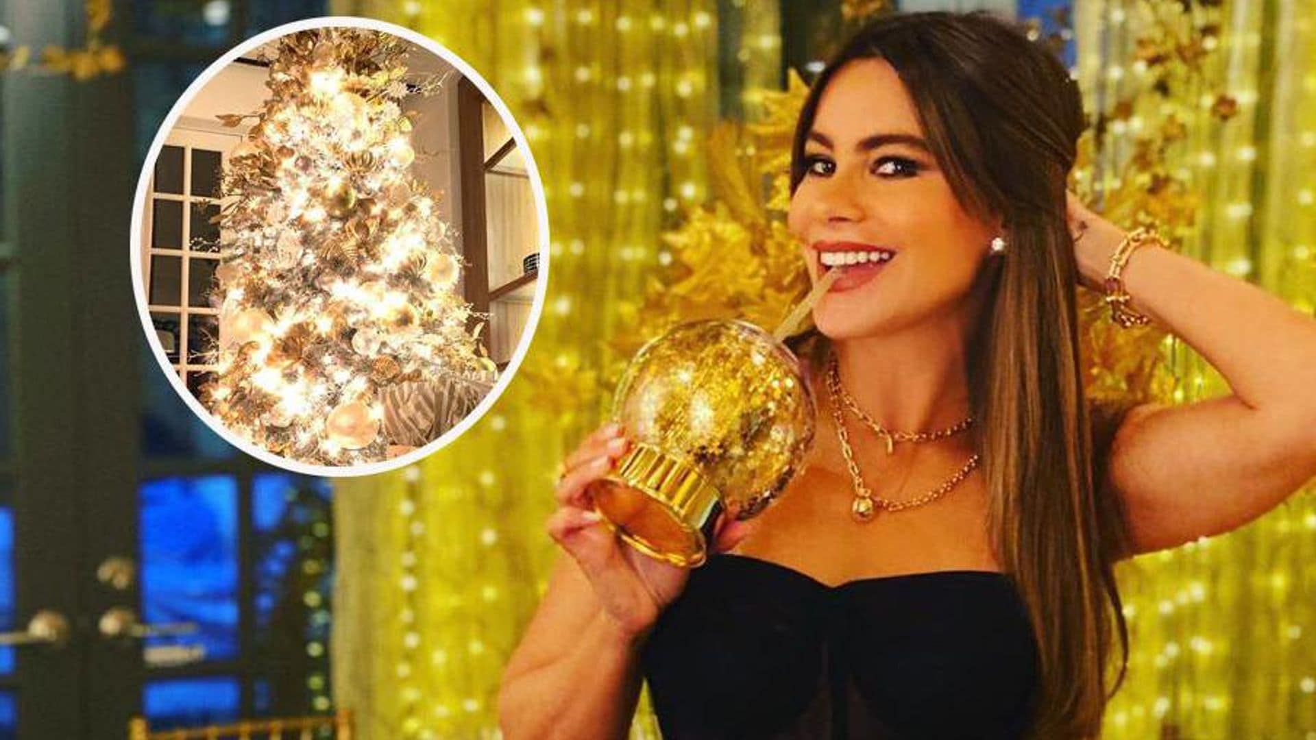 Sofia Vergara's golden Christmas tree is too bright for this world