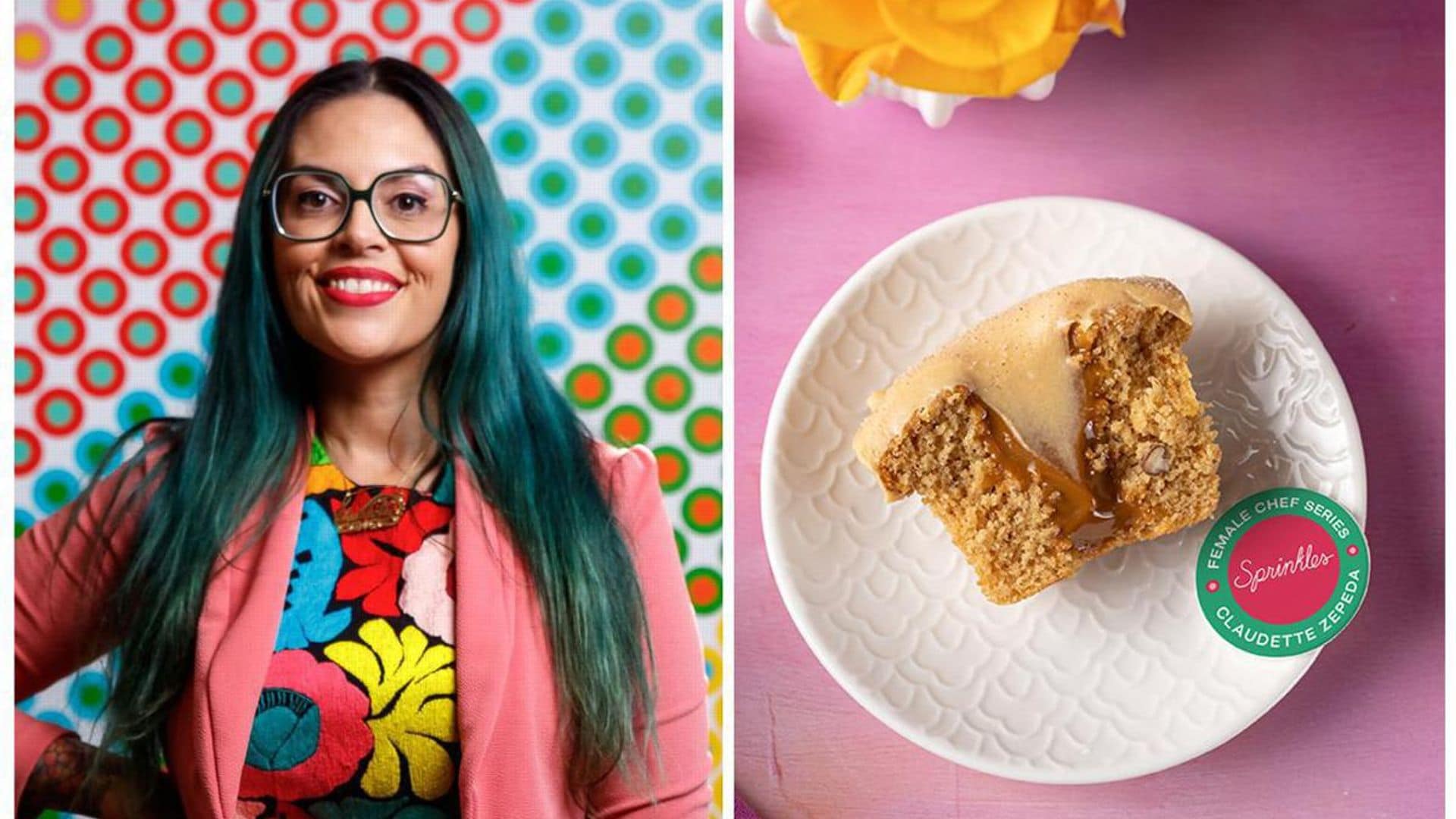 Celebrity Chef Claudette Zepeda teams up with Sprinkles bakery chain to create a special cupcake for National Hispanic Heritage Month