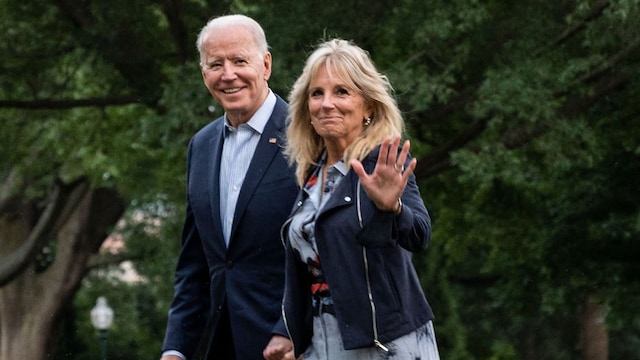 First Lady Dr. Jill Biden welcomes royals to the White House