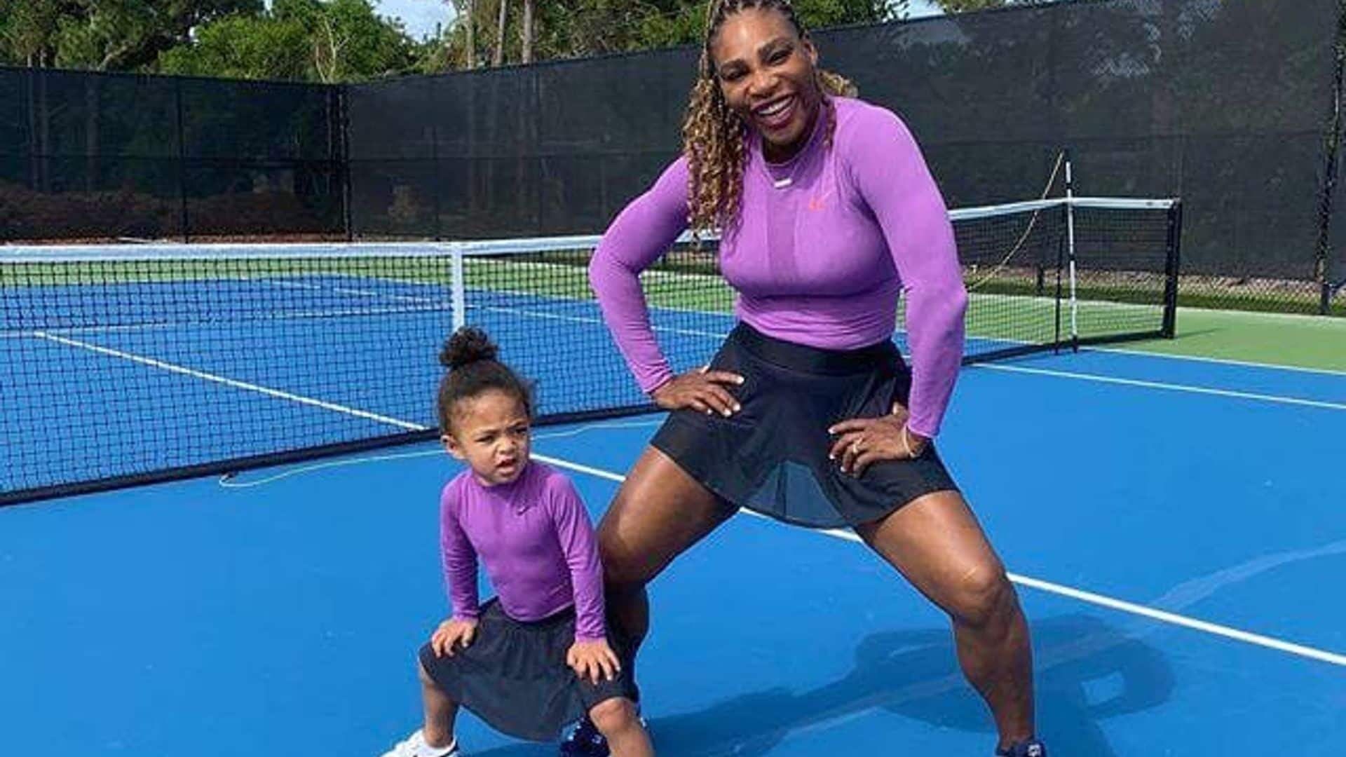 Serena Williams wears daughter Olympia’s clothing in new video