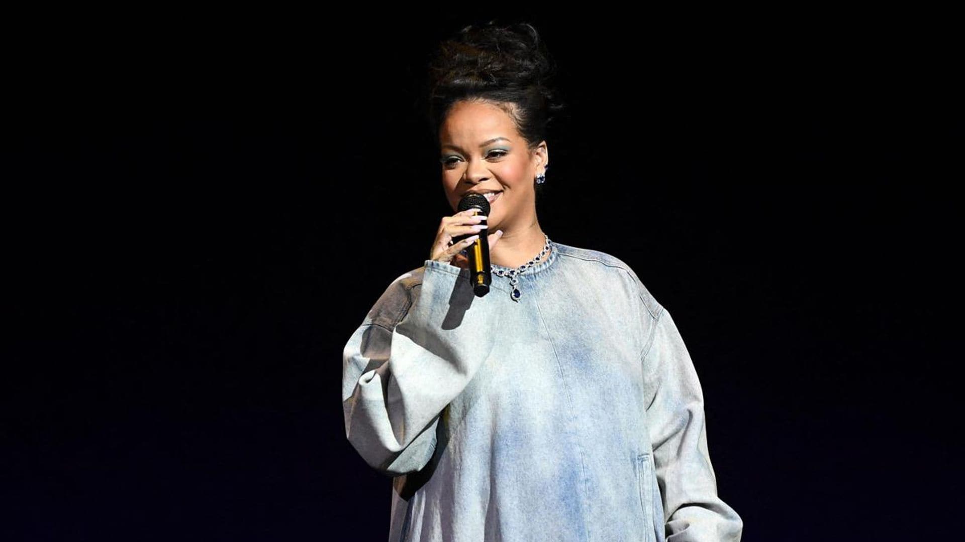 Rihanna pokes fun at her son’s forehead; singer hints at a third child