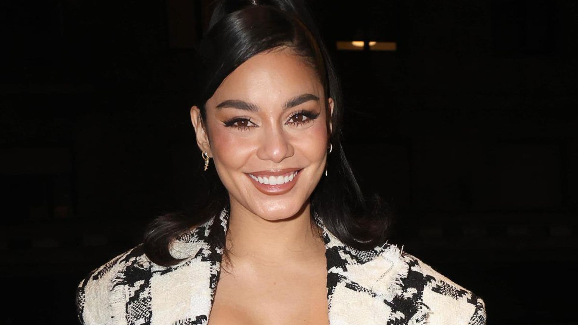 Vanessa Hudgens looks toned as she promotes her Fabletics collection