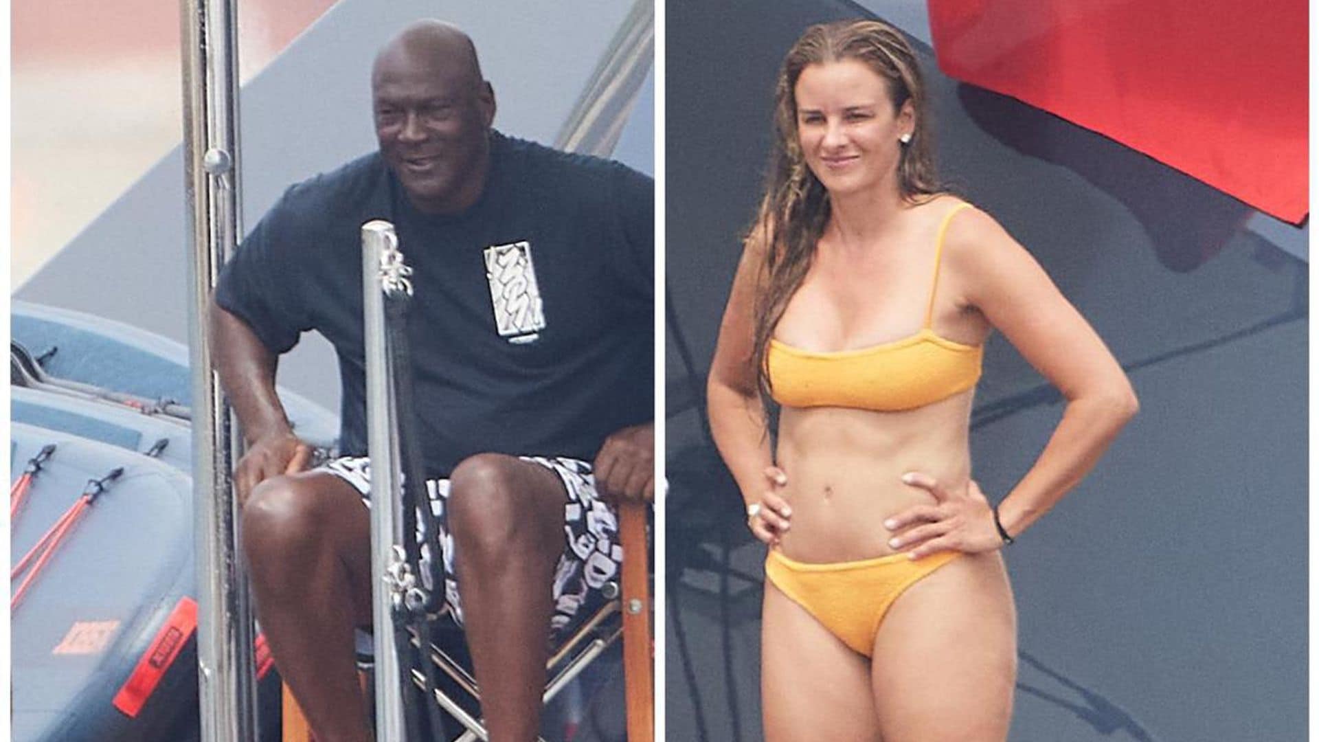 Michael Jordan and Yvette Prieto swim in the ocean and relax aboard luxury yacht in France