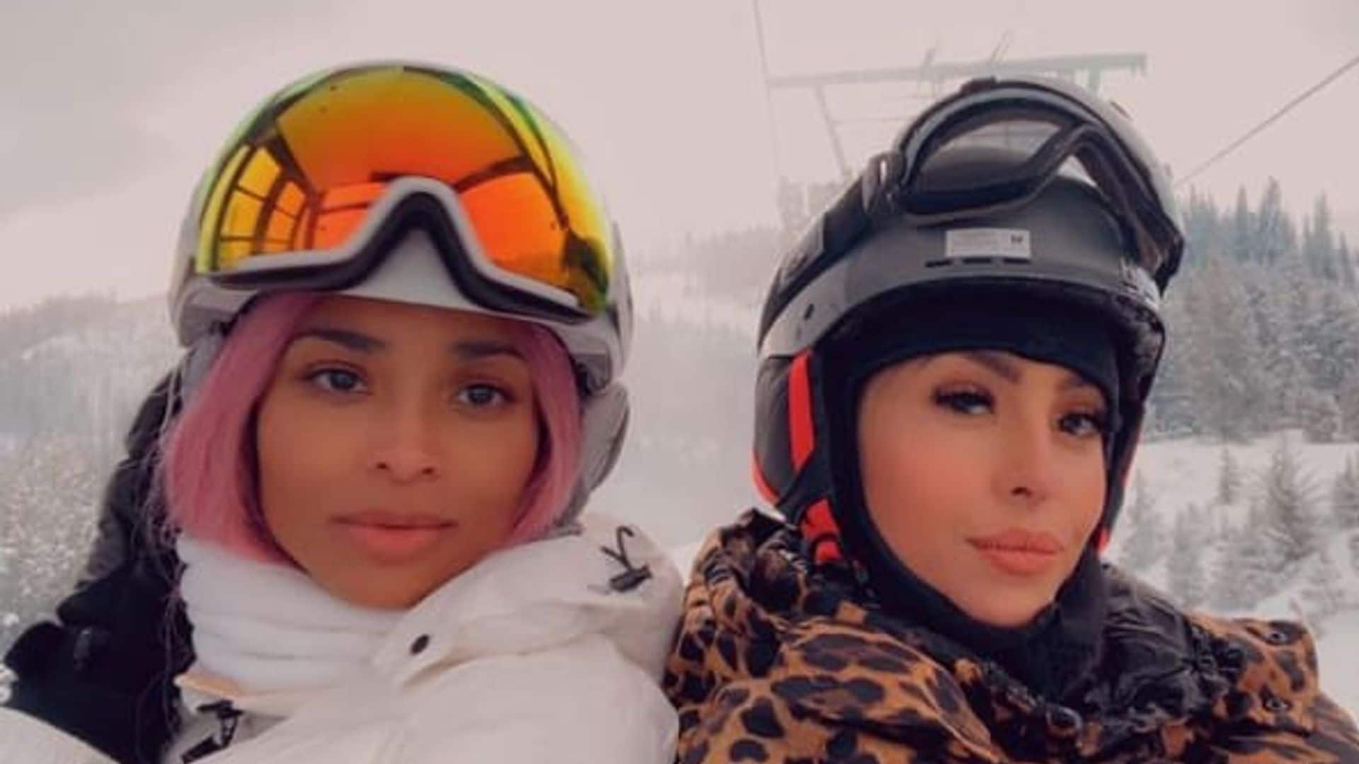 Proud mom Vanessa Bryant showed her daughter learning to ride a bike with Ciara’s help