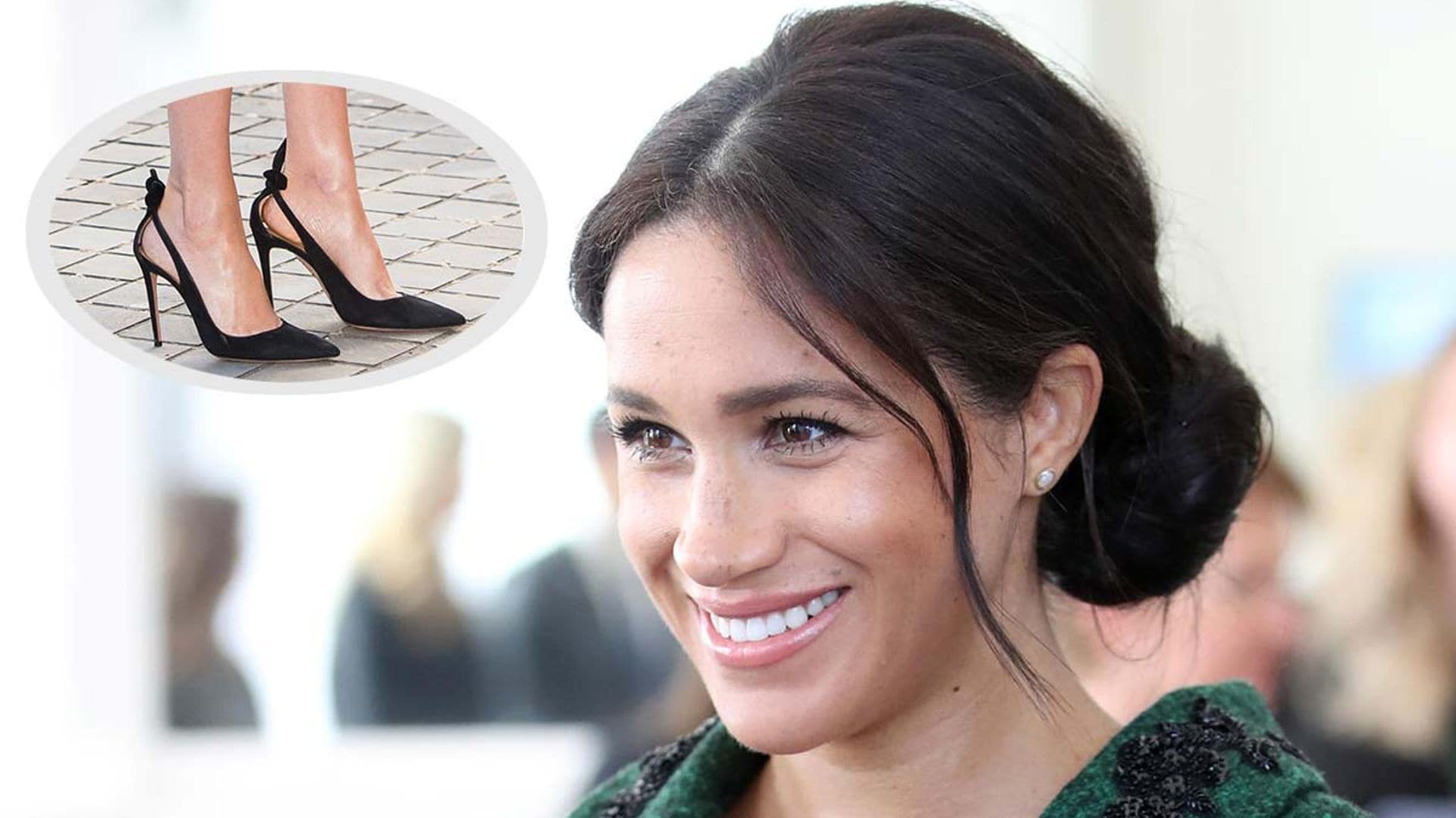 Meghan Markle rocks sexy stilettos with a retro Jackie O look