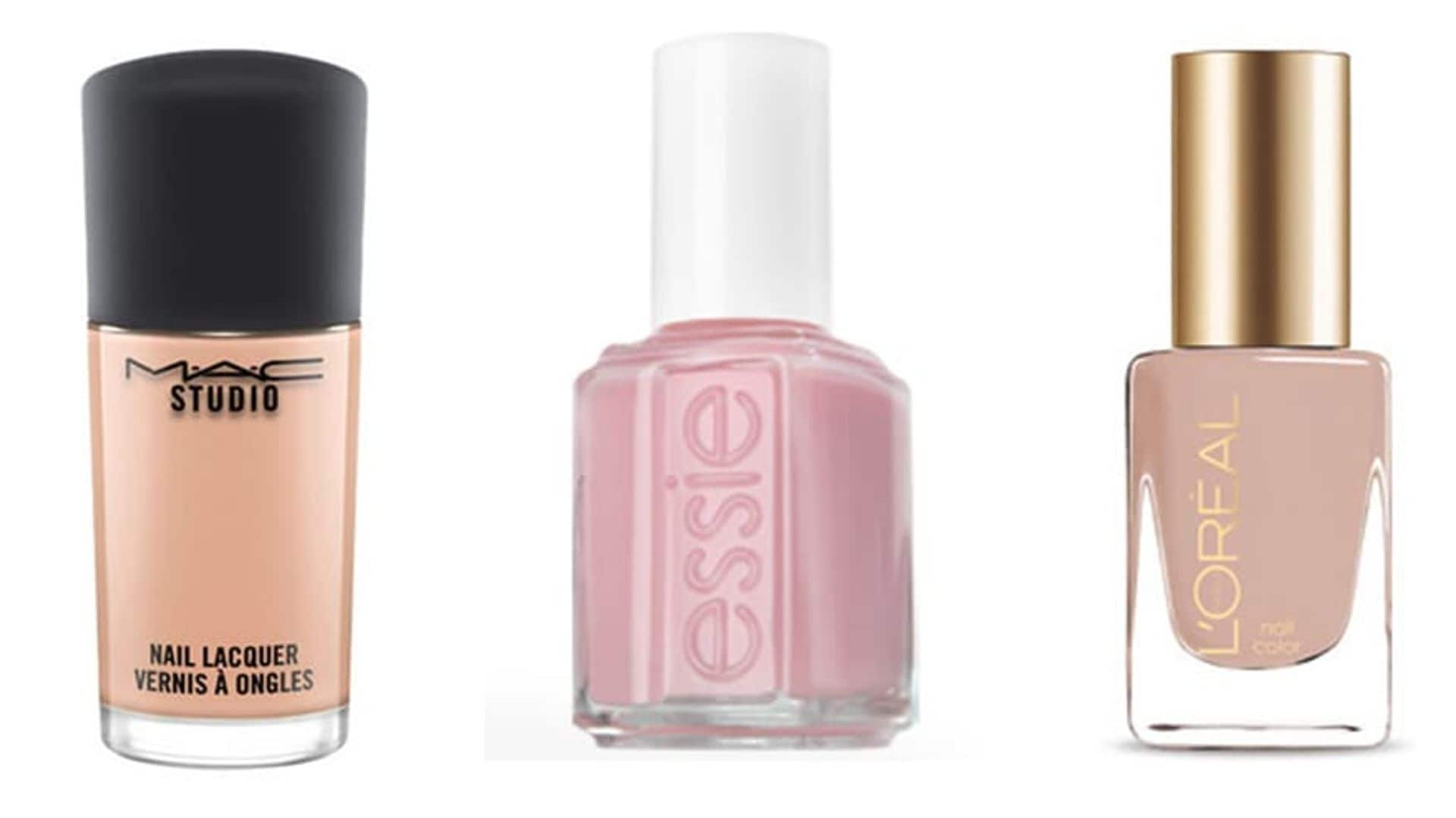 Nude hues like MAC's Sweet Potion, Essie's Spaghetti Strap and L'Oreal's Walk on the Beach are right on trend. <br>
Photos: MAC, Essie, L'Oreal