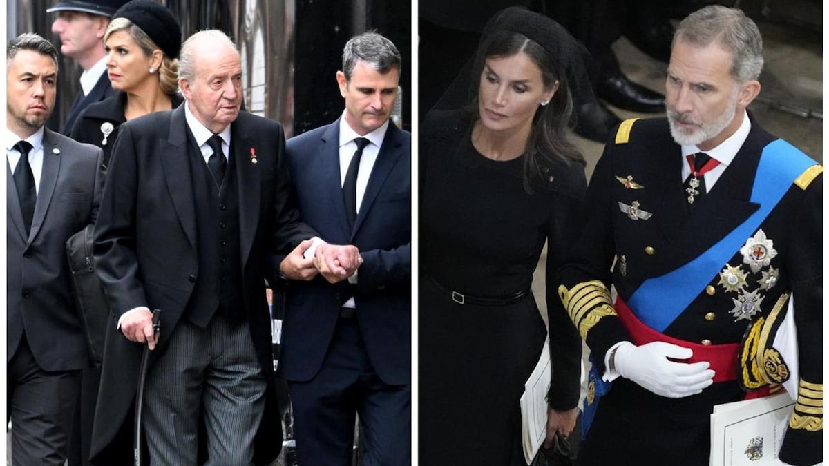 The four Kings of Spain at the funeral of Queen Elizabeth II