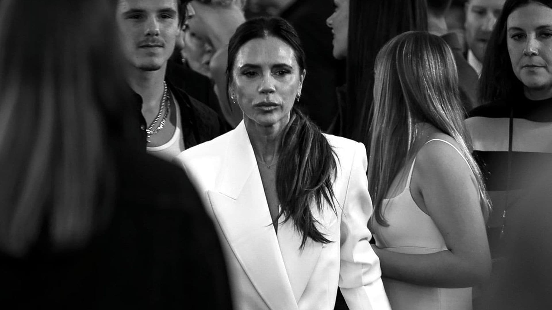 Victoria Beckham remembers lying in a hospital bed while David Beckham was in a photo shoot with Jennifer Lopez