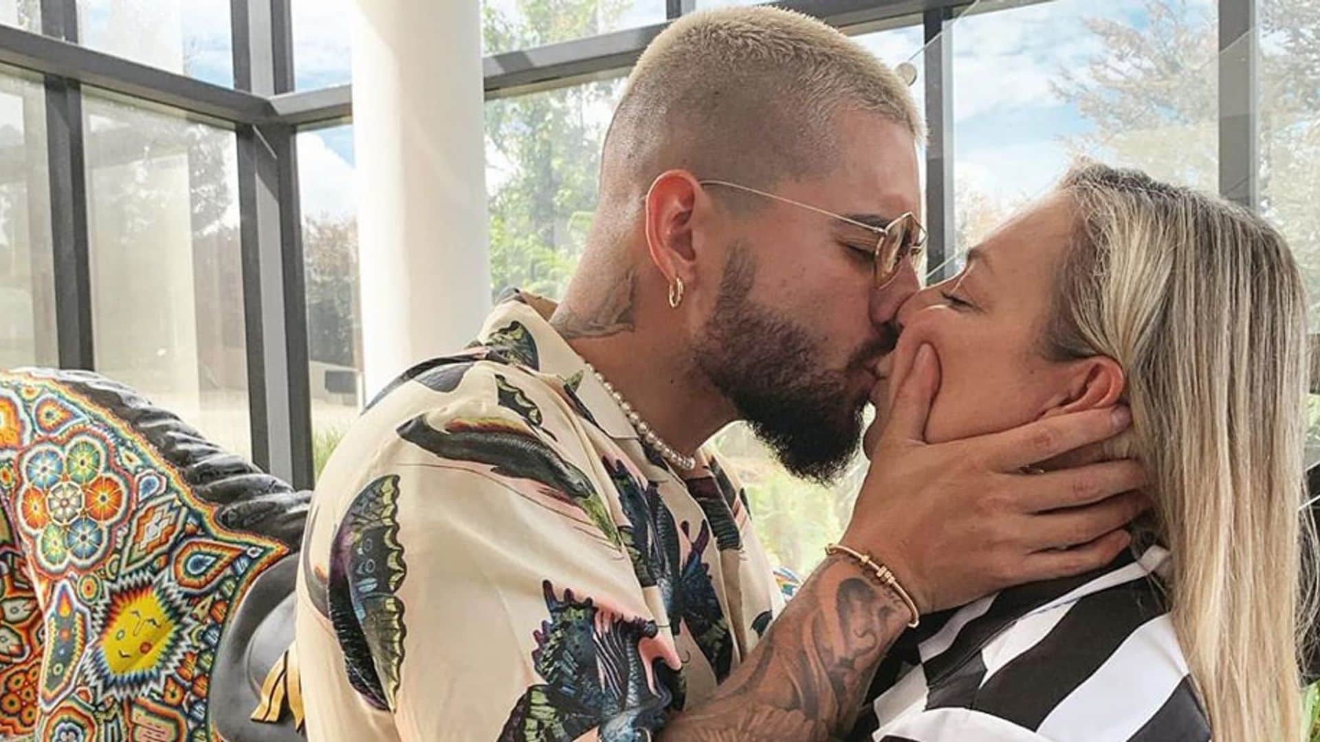 Maluma passionately kisses the 'love of his life' on Mother's Day