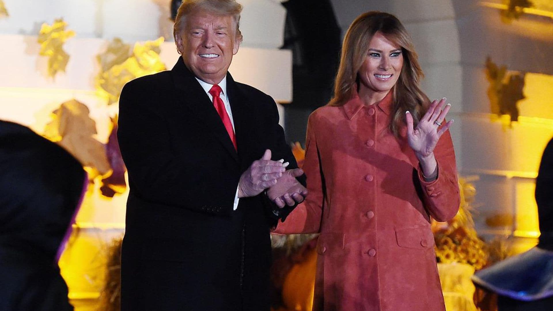 First Lady Melania Trump meets mini president and first lady at White House Halloween celebration