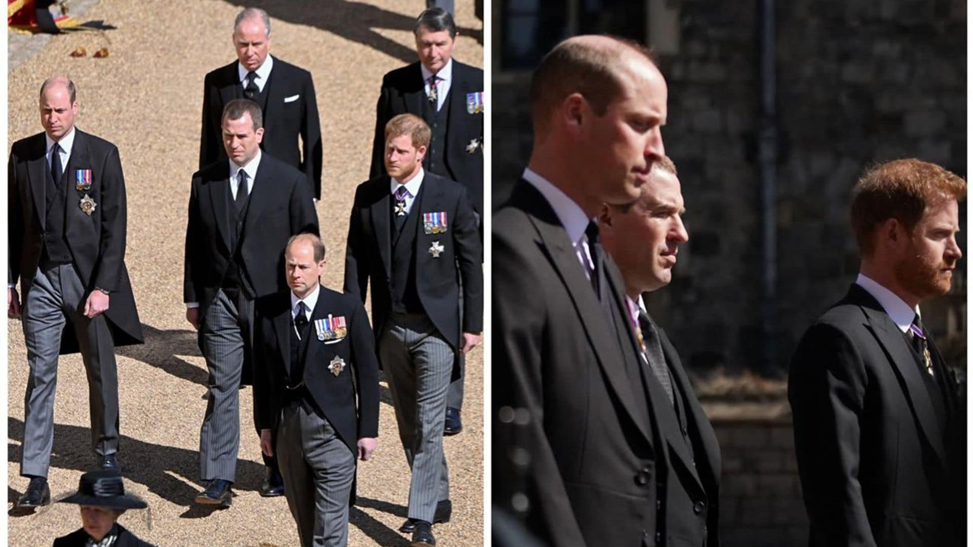 William and Harry reunite in public at Prince Philip’s funeral [Pics]