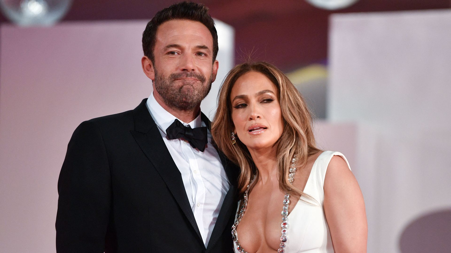 US actor Ben Affleck and US actress and singer Jennifer Lopez arrive for the screening of the film "The Last Duel" presented out of competition on September 10, 2021 during the 78th Venice Film Festival at Venice Lido. 
