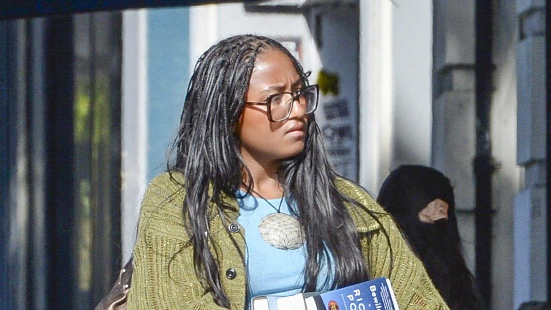 Sasha Obama spotted with book haul after Los Angeles fires