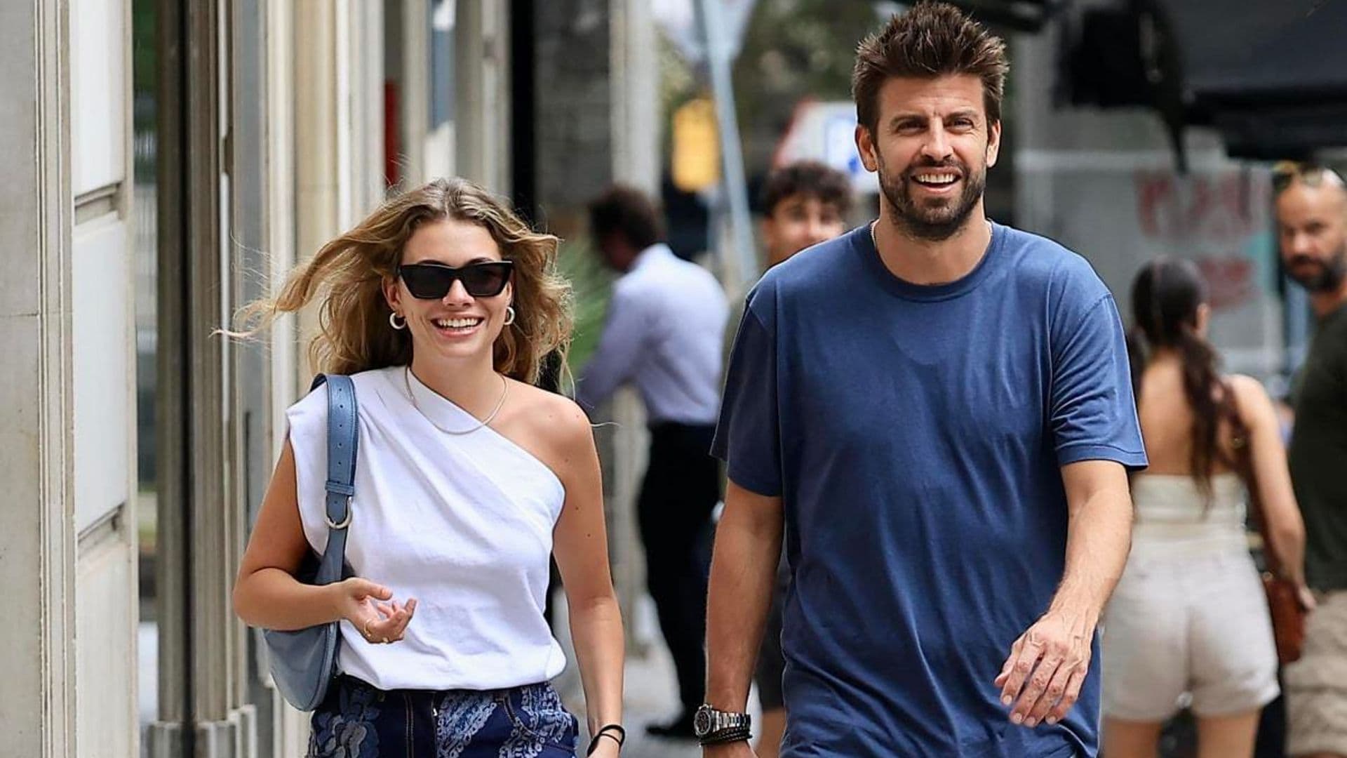 Gerard Piqué and Clara Chía rock complementary outfits while enjoying a lunch date