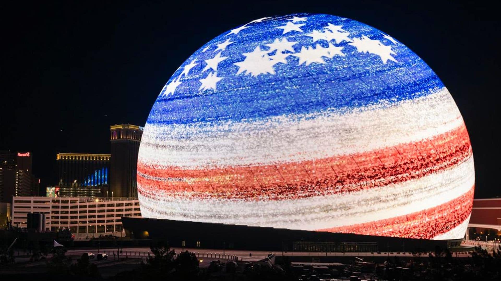 Las Vegas’ new $2.3 billion landmark ‘Sphere’ lights up for 4th of July tribute: WATCH