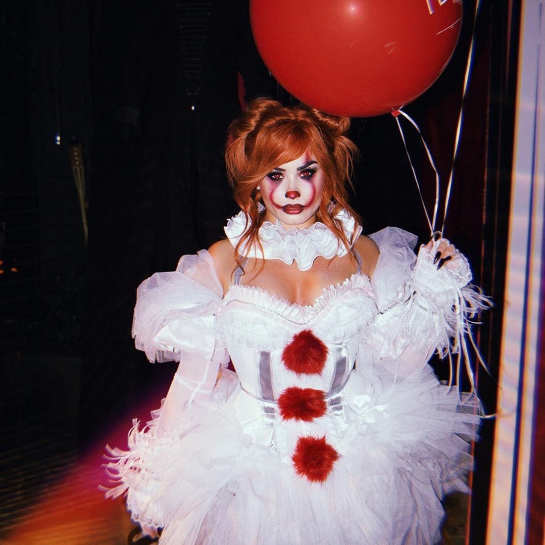 Demi Lovato dressed as Pennywise for Halloween