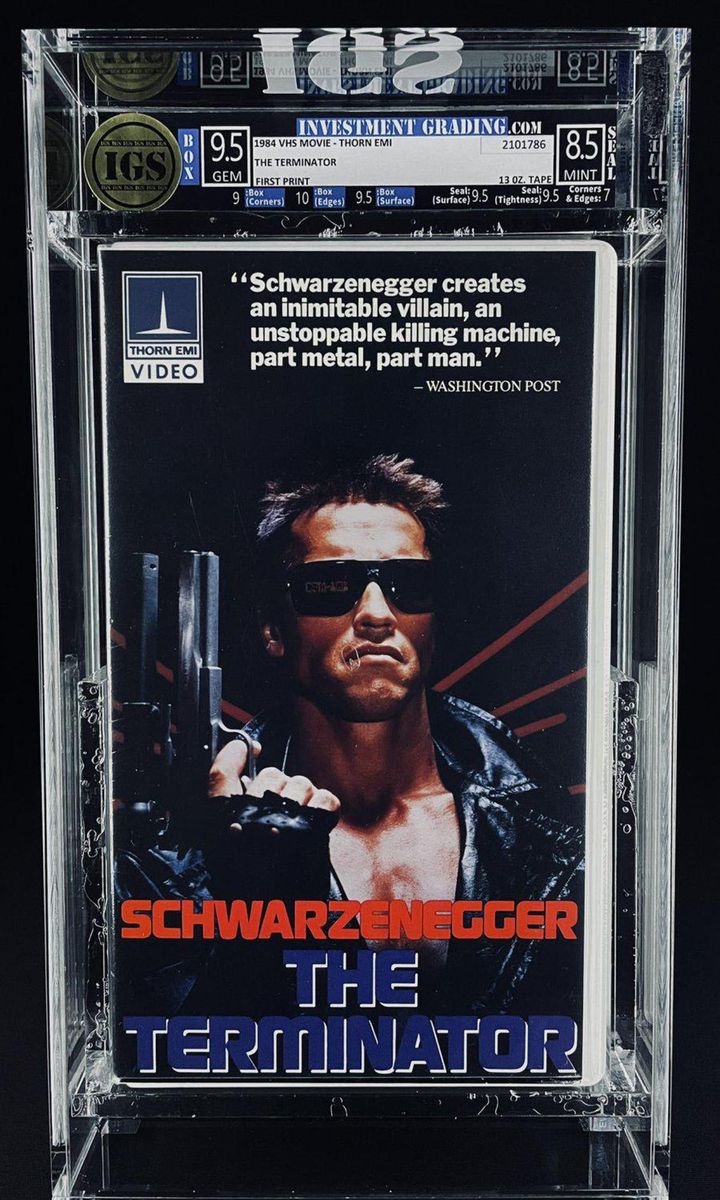 A first print VHS tape of ‘The Terminator’ was sold for $32,500