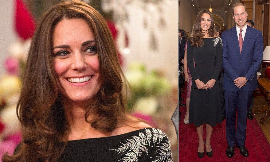 An LBD with a twist. Kate wore this black dress with embellished crystal ferns on the shoulder during their visit in New Zealand in 2014.
<br>
Photo: Getty Images