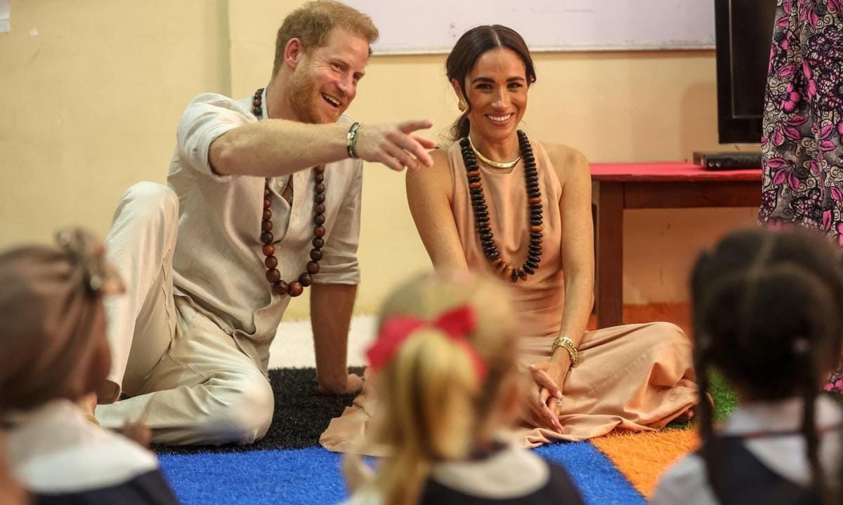 The Duke and Duchess visited Lightway Academy in Abuja, Nigeria on May 10