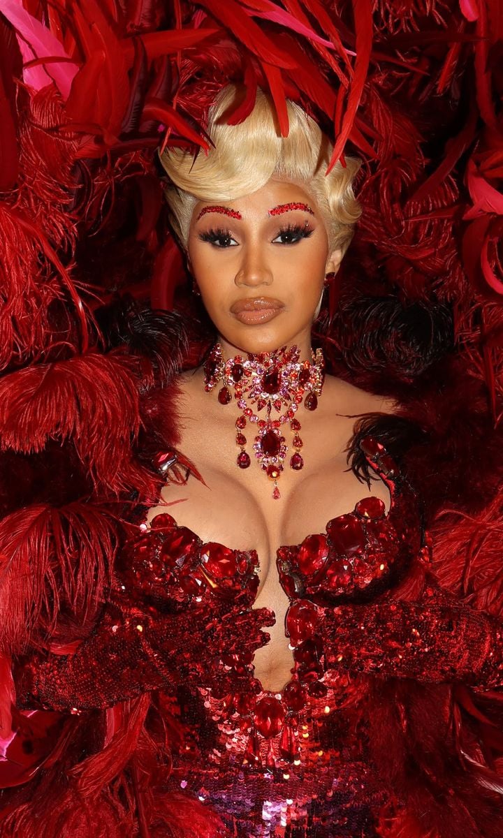 Cardi B wearing Thierry Mugler