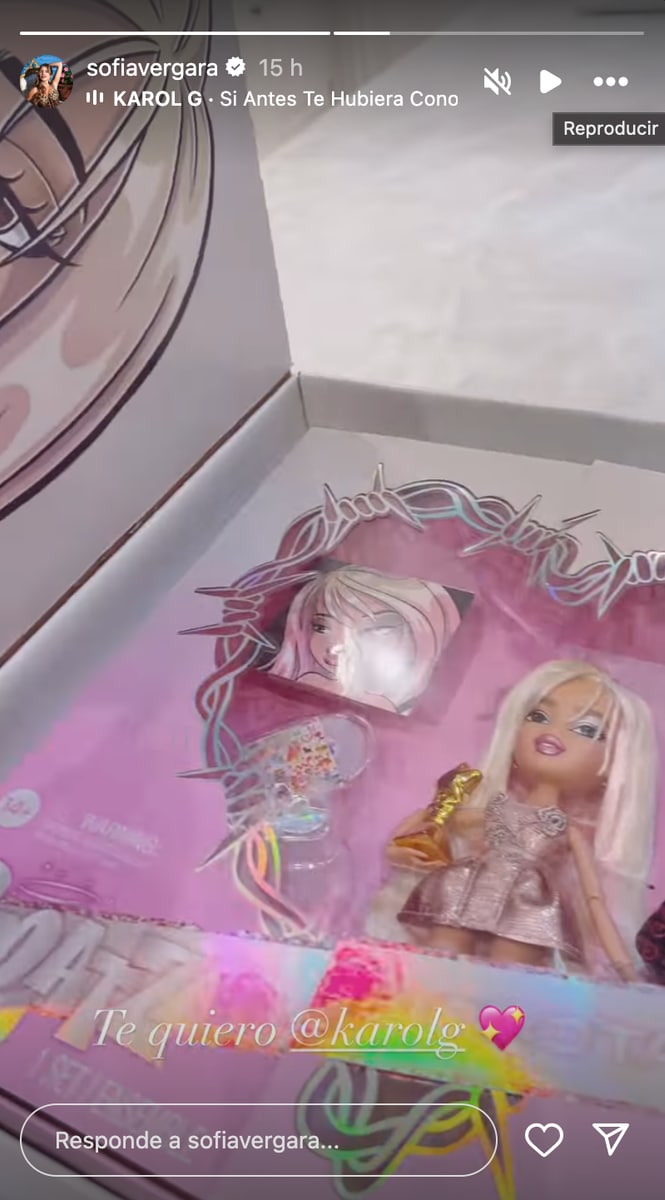 Karol G surprised Sofia Vergara with one of her new dolls; the packaging is a collector's dream