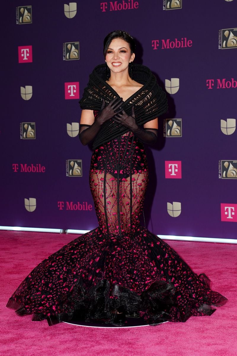 MIAMI, FLORIDA - FEBRUARY 20: Lupita Infantexo attends Univision's 37th Premio Lo Nuestro at Kaseya Center on February 20, 2025 in Miami, Florida. (Photo by Sergi Alexander/Getty Images) 