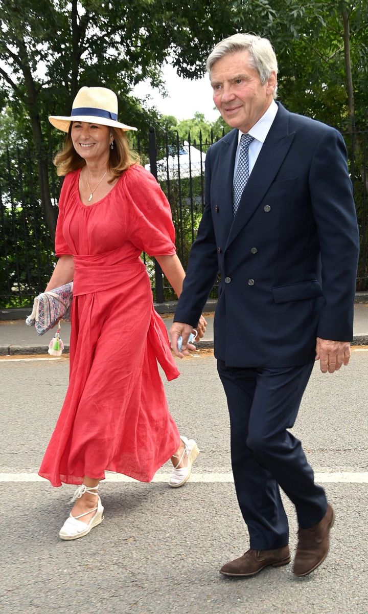 The Duchess of Cambridge's parents, Carole and Michael Middleton, attended Wimbledon on July 9