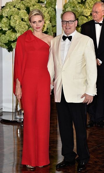 Princess Charlene of Monaco stunned in red at the Monaco Red Cross Gala on July 25.
Photo: Getty Images