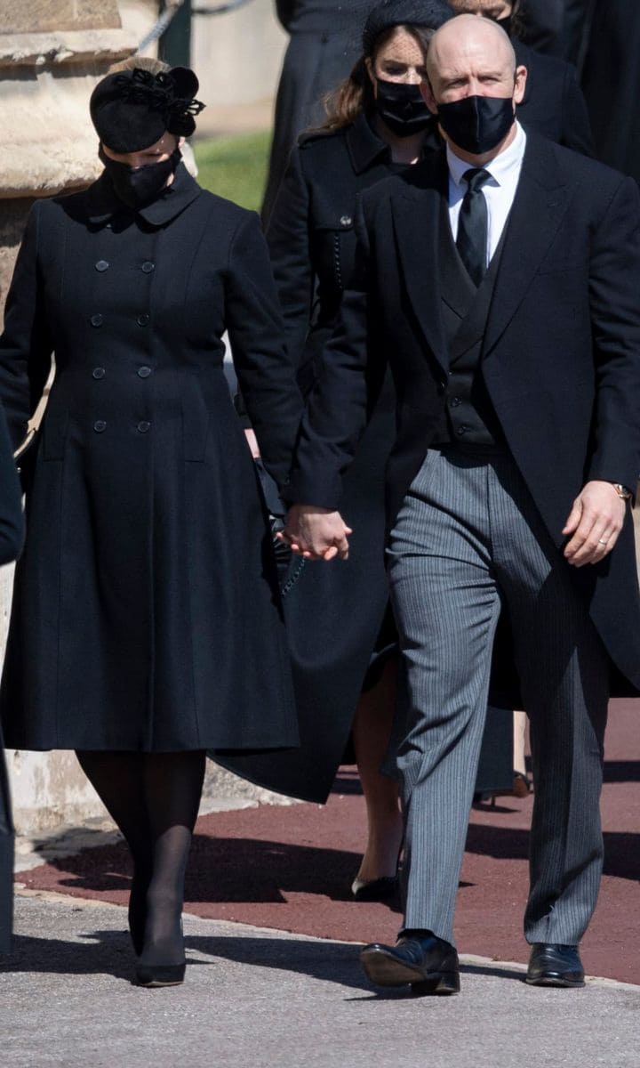 Mike Tindall attended the funeral on April 17 with his wife Zara