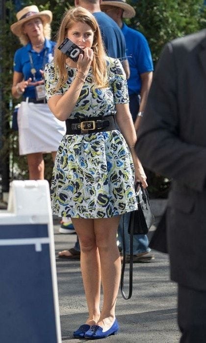 <a href="https://us.hellomagazine.com/tags/1/princess-beatrice/"><strong>Princess Beatrice</strong></a> was stylish in blue flats as she arrived to the US Open for the Novak Djokovic vs. Gael Monfils semifinal match.
Photo: Team GT/GC Images