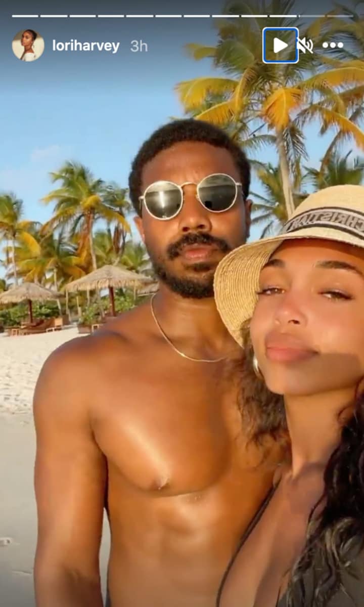 Lori Harvey shares romantic video of herself and Michael B. Jordan on vacation