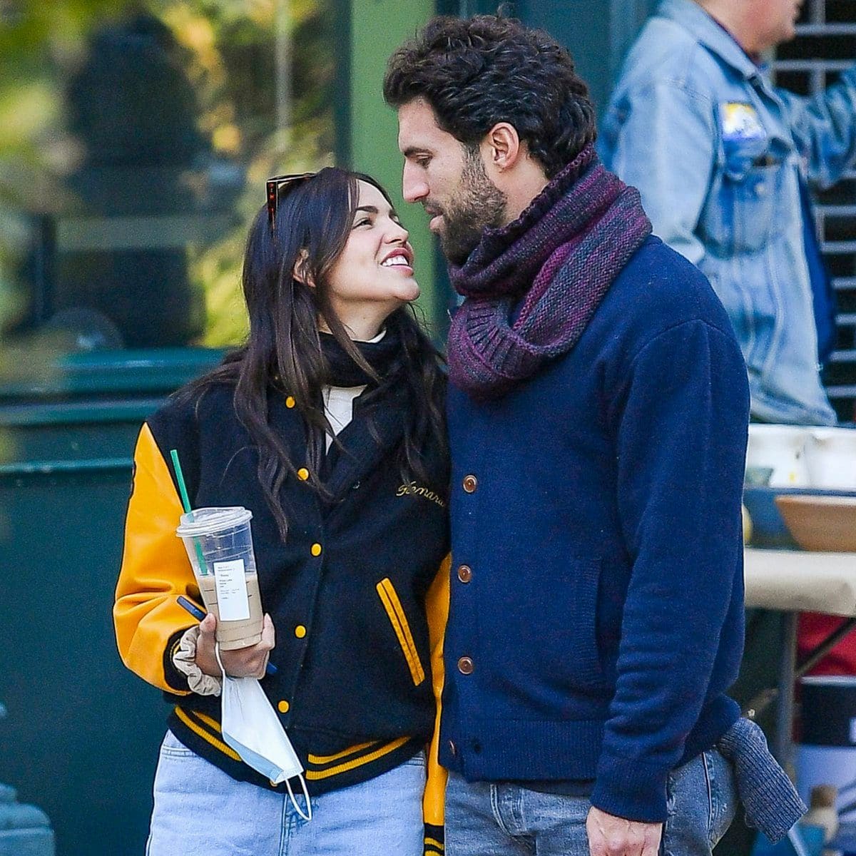 Eiza Gonzalez and boyfriend Paul Rabil go on a chilly stroll through NYC