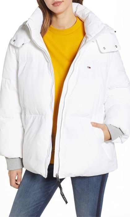 white puffer jacket