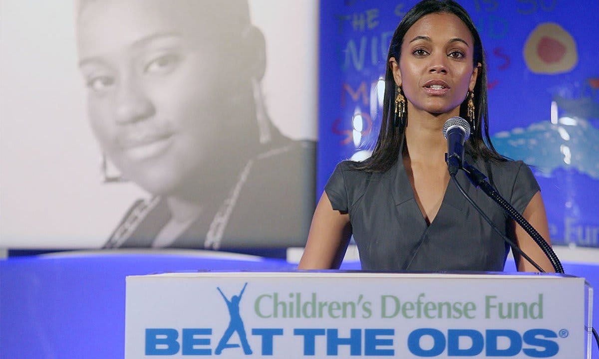 Actress Zoe Saldana attends The Childres's Defense Fund   California 18th Annual Los Angeles Beat the Odd on December 4, 2008 in Beverly Hills, California. (Photo by Valerie Macon/Getty Images)