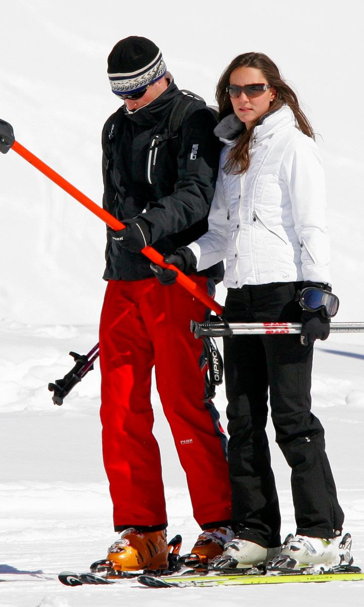 William and Kate were pictured enjoying a ski holiday in Switzerland back in 2008.