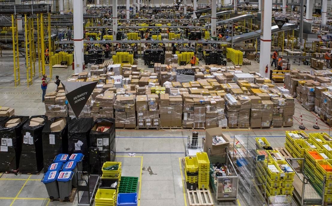 Amazon's Italian Fulfillment Centre Prepares For Black Friday