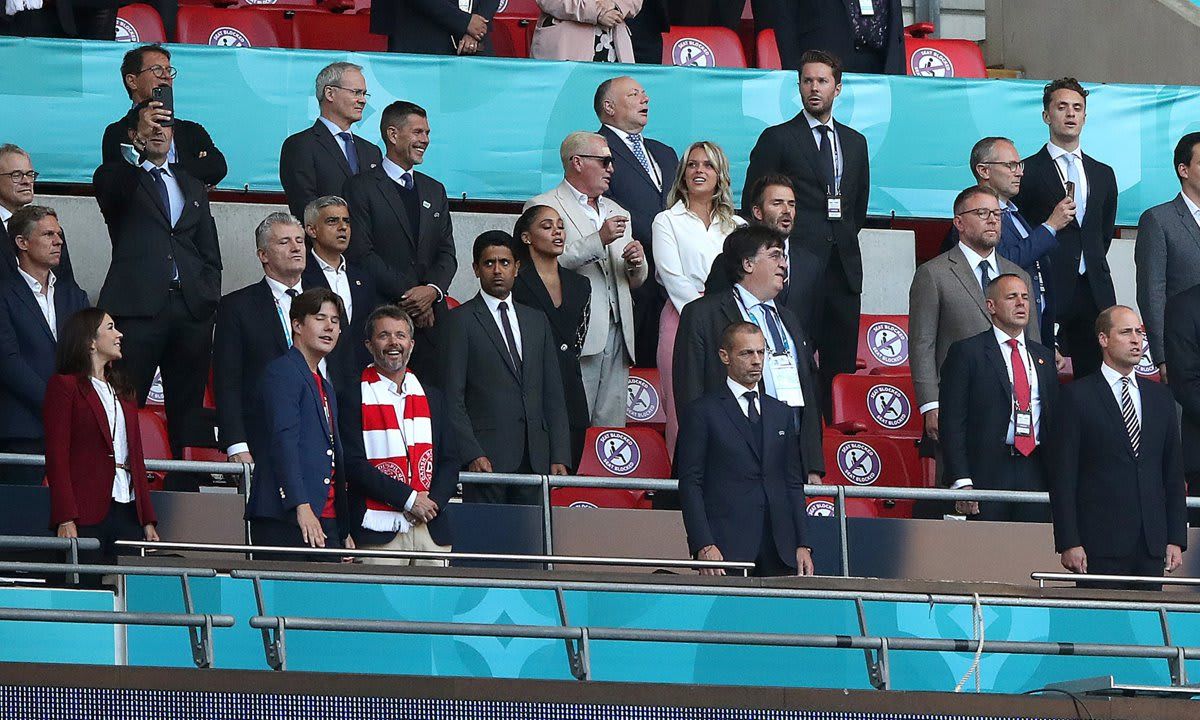 Danish royals joined Prince William at the UEFA EURO 2020 semi final game on July 7